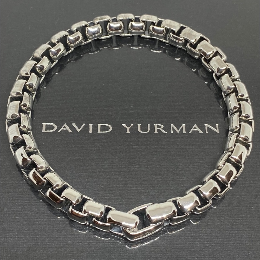 David Yurman 7mm men’s box link bracelet silver